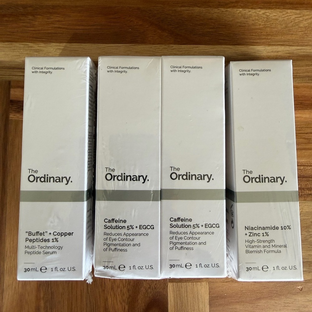 🆕 The ORDINARY SKINCARE SET OF 4 BUNDLE SERUM